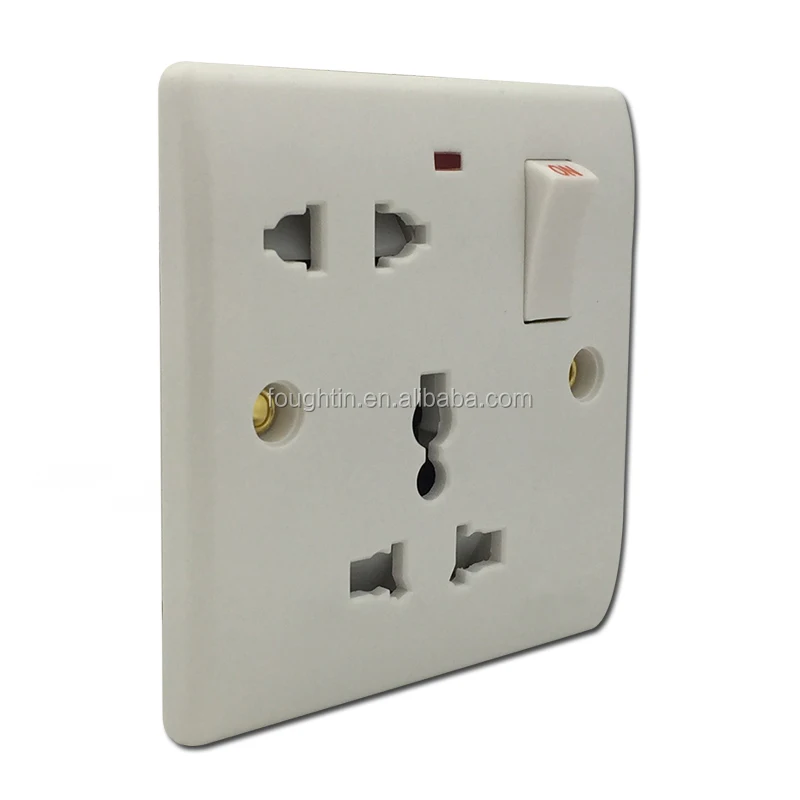 Electric switch 13A 250V 5pin multi function switched socket