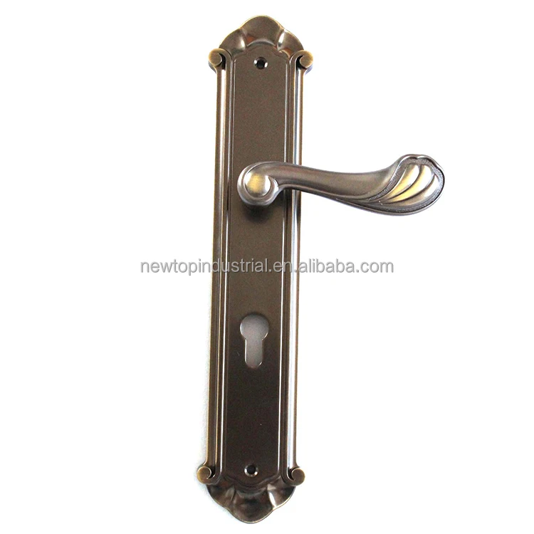 Antique Type High Security Zinc Door Handles Lock Plates