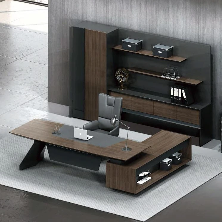 
 Новинка, офисный стол, современный внешний вид, роскошный деревянный офисный стол из МДФ, дизайнерская офисная мебель руководителя  