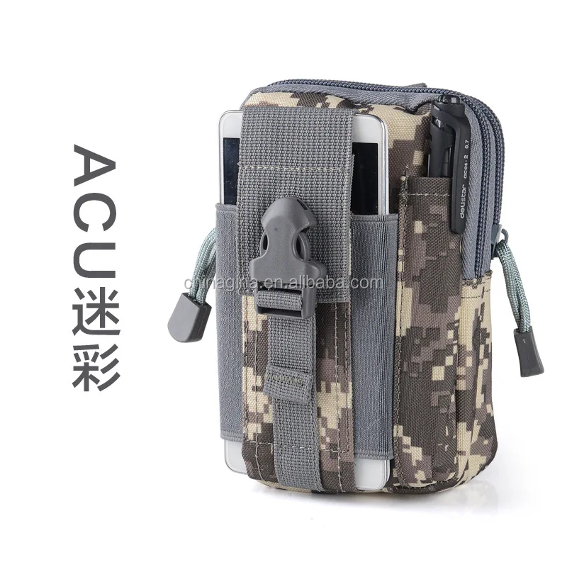 Tactical Smartphone Holster Pouch Case Gadget Bag Molle Attachment Belt Holder Waist Bag
