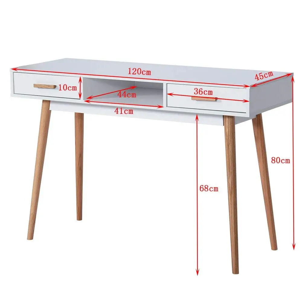 
custom cheap laminated modern white Wood Long furniture home Office table wooden Desk with Oak Leg 