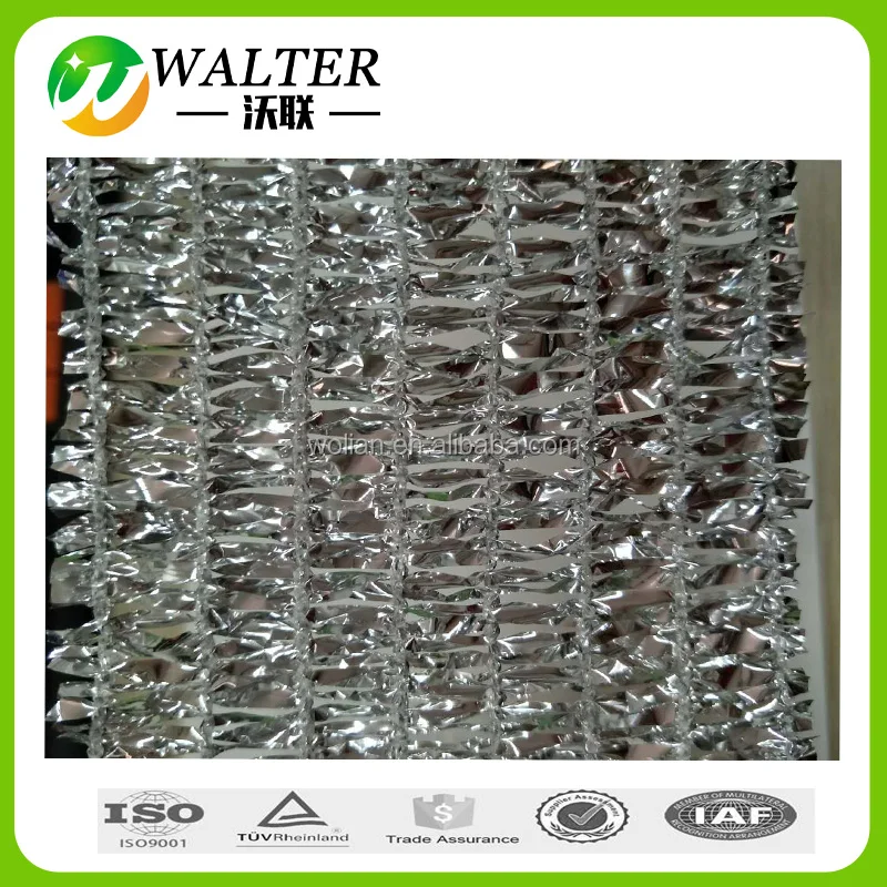 silver  shade cloth 70% 80 % 90%shade factor Aluminum shade mesh/UV coating silver net