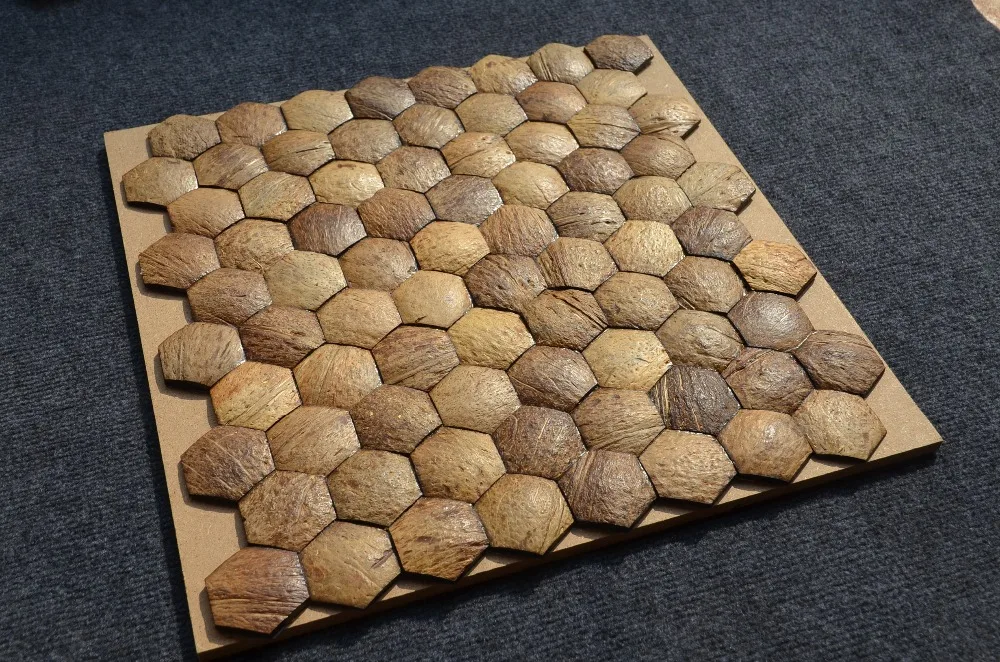 HSSF-LJ freshwater coconut shell mosaic tiles