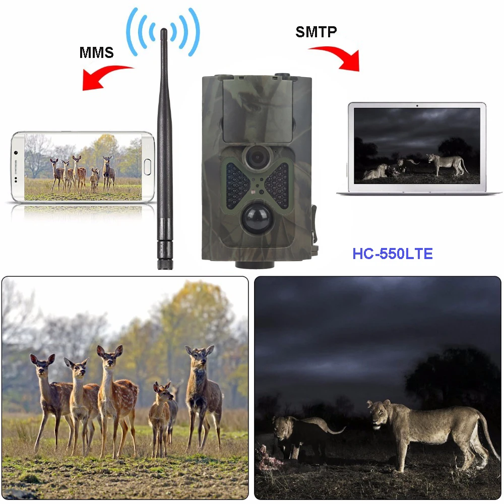 
4G Hunting Camera HC550LTE Night Vision Trail Camera 1080P Photo Trap 