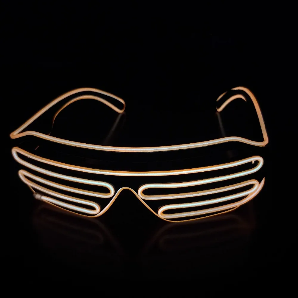 Factory direct sale professional waterproof el wire shutter neon led glasses party