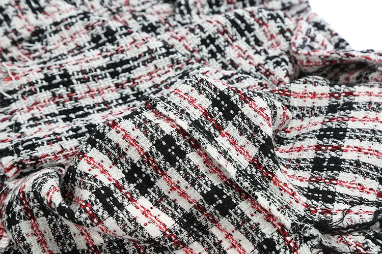 OEM Fancy Lady Long Sleeve Woven Tweed shirts special cutting Women elegant WINTER Blouse From Chinese garments Supplier