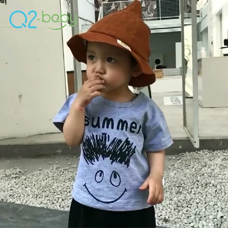 
Q2-baby Summer Wear Boutique Infant Clothes Round Neck Baby T Shirts 