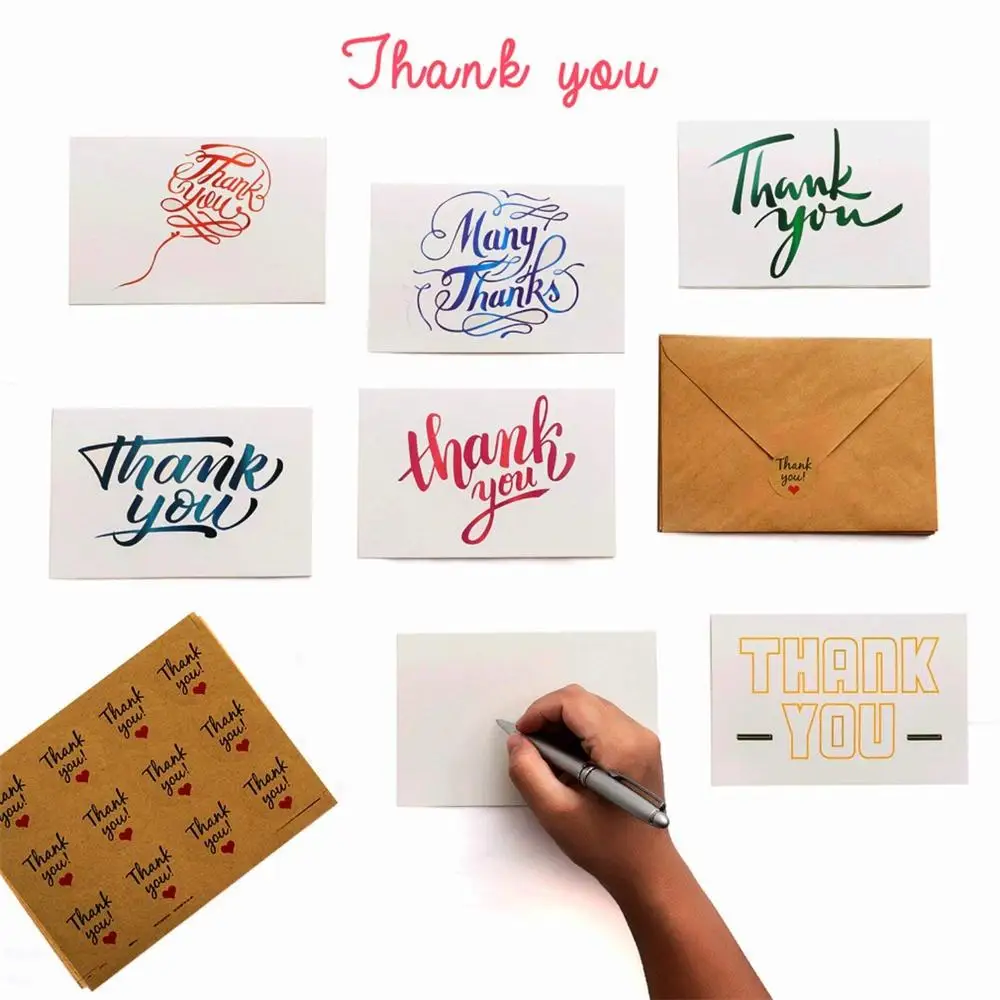 Business Anniversary Bridal Handpainted Wedding Greeting Customised Luxury Small Thank You Card