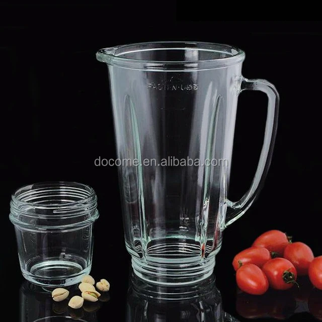 GA-BL-A59 Round 1.2L Soda Lime Glass Blender Jar Food Mixer Parts from BLENDERGLAS Brand Glass Pitcher