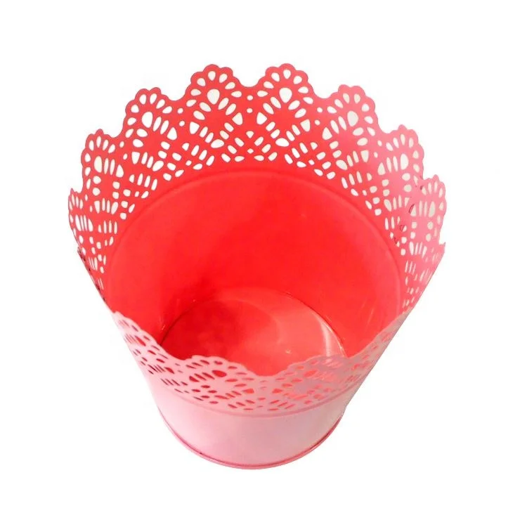 Different size modern for plant unique eco-friendly decorative garden metal new design flower bucket