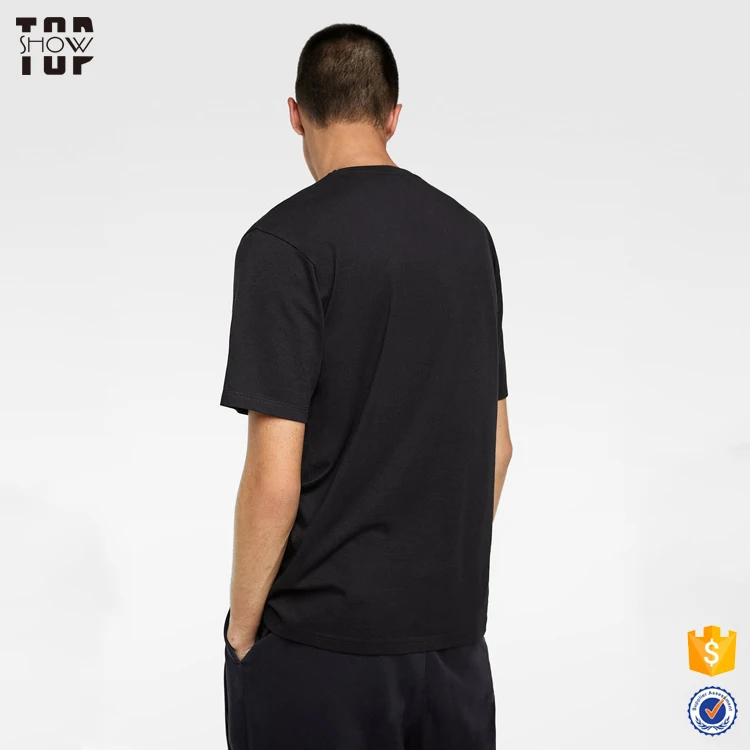 Garment factory in china custom pure cotton t shirt black t shirt for men