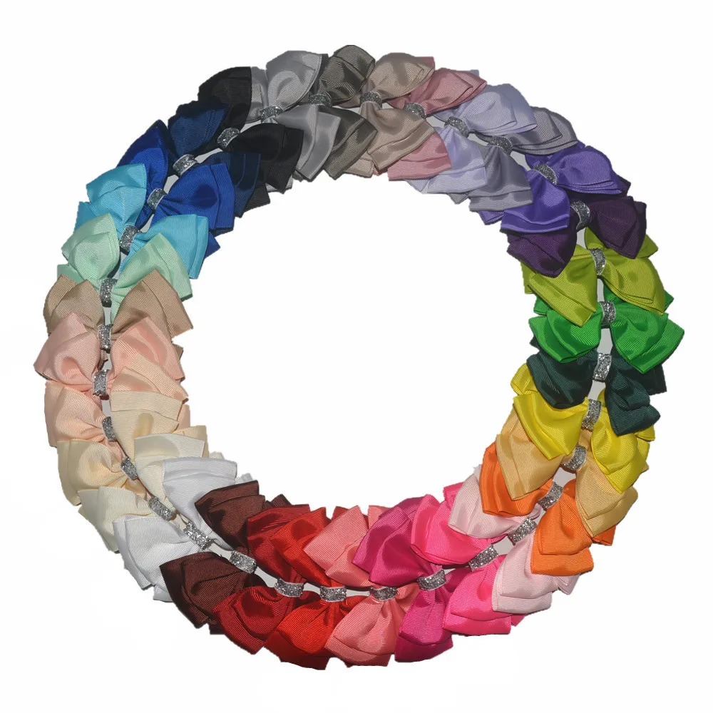 Double Layer Grosgrain Ribbon Bow Knot Headwear DIY Items High Quality Hair Bowknot