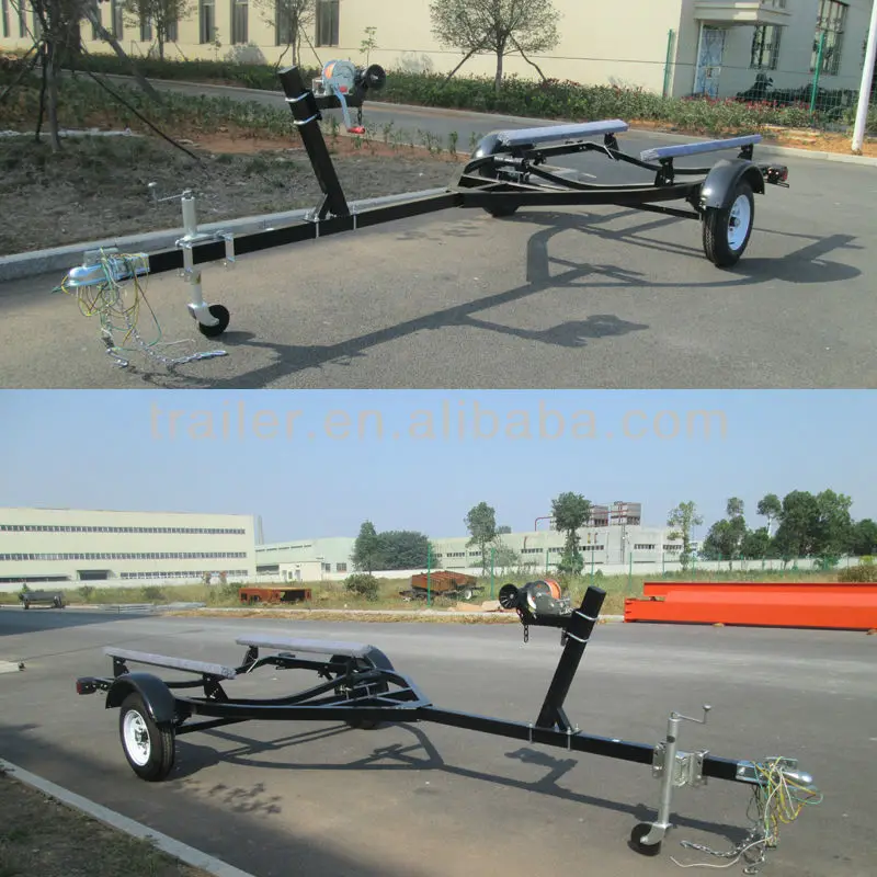 Premium Powder Coated Steel Single Axle Jet Ski Double Watercraft Axle Boat Trailer