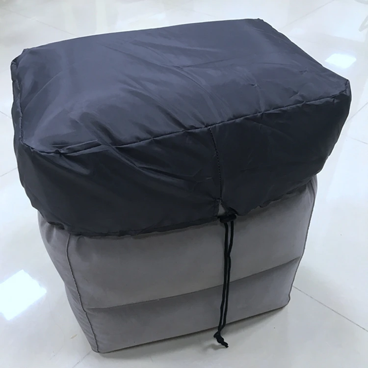 Airgoods PVC Flocking Car Travel Inflatable Foot Rest Cushion For Leg Rest