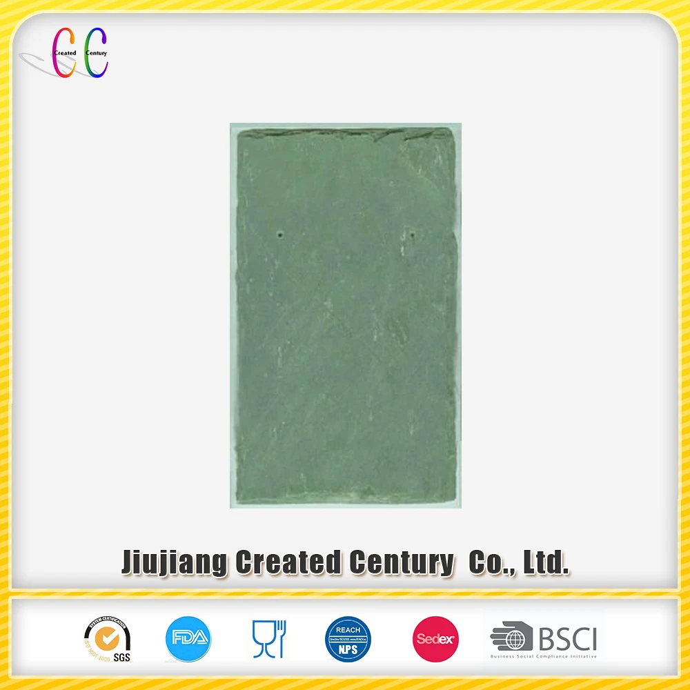 
Natural roof slate green with nail holes 