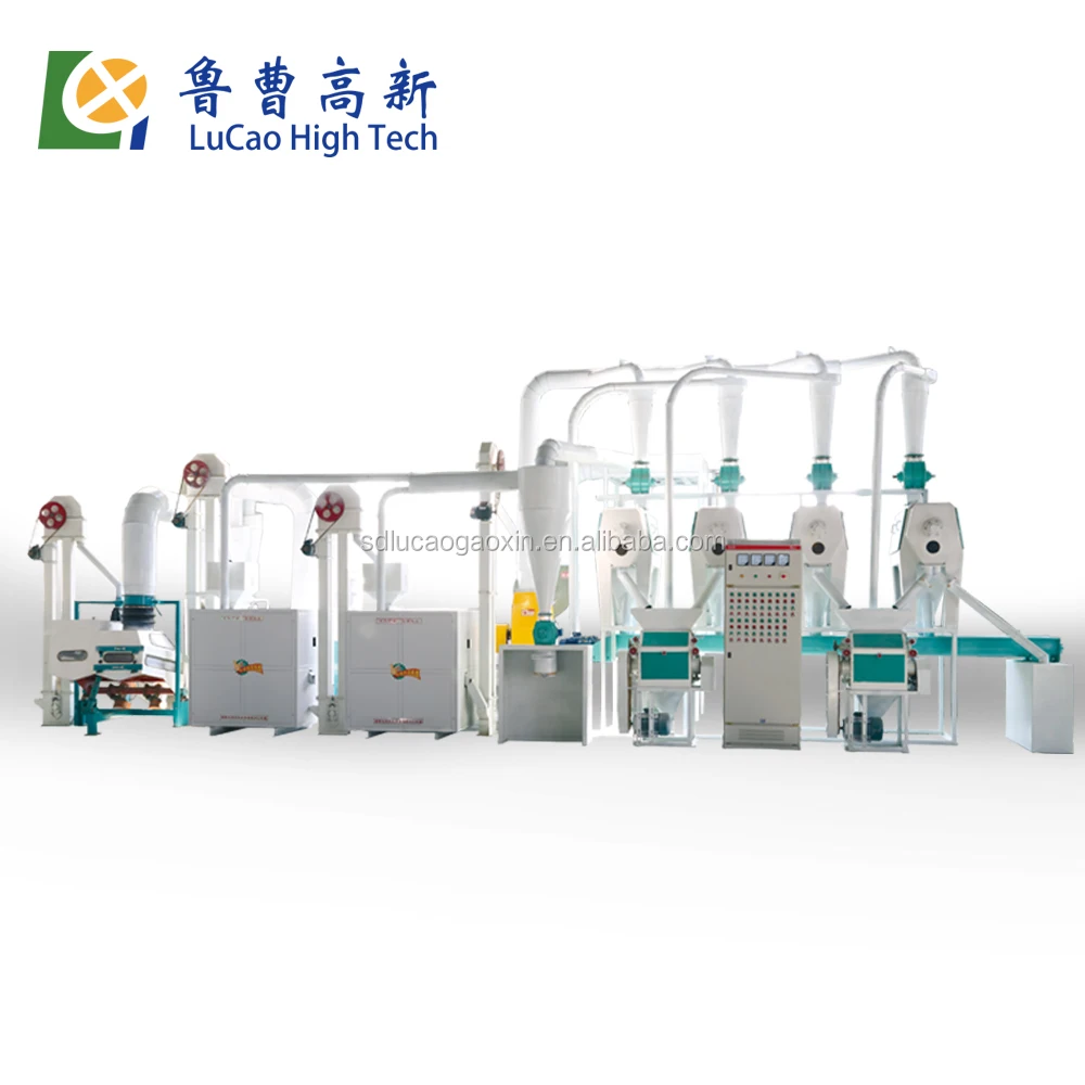 hot sale 30T per day 6FW-30TF corn mazie small scale domestic industrial commercial stone mini wheat flour mill