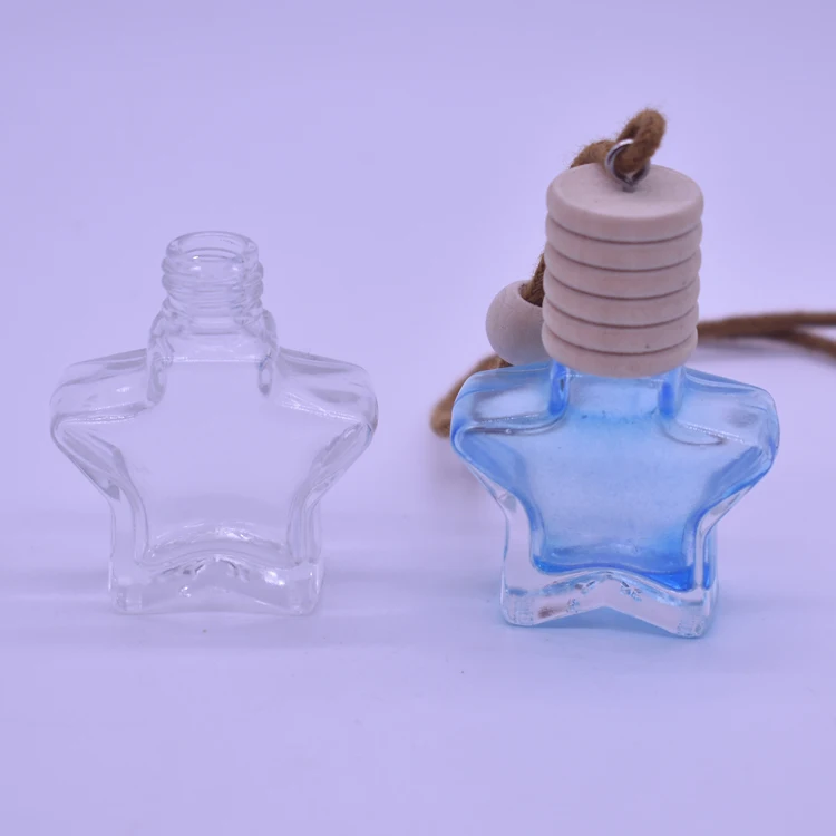 beautiful design star shape car perfume bottle for air fresheners use Manufacturers