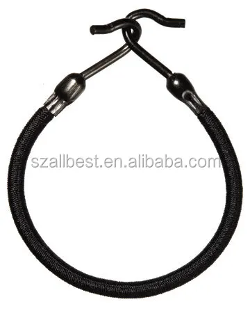 3mm custom color hair bungee band with hook elastic hair band