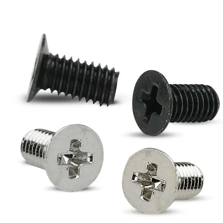 [KM thin head screw] round countersunk head micro screw cross mechanical dental screw M3*6 nickel/black zinc.