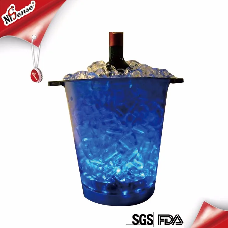 Пользовательские Фирменные Акриловые светодиодной подсветкой ведро льда для бара