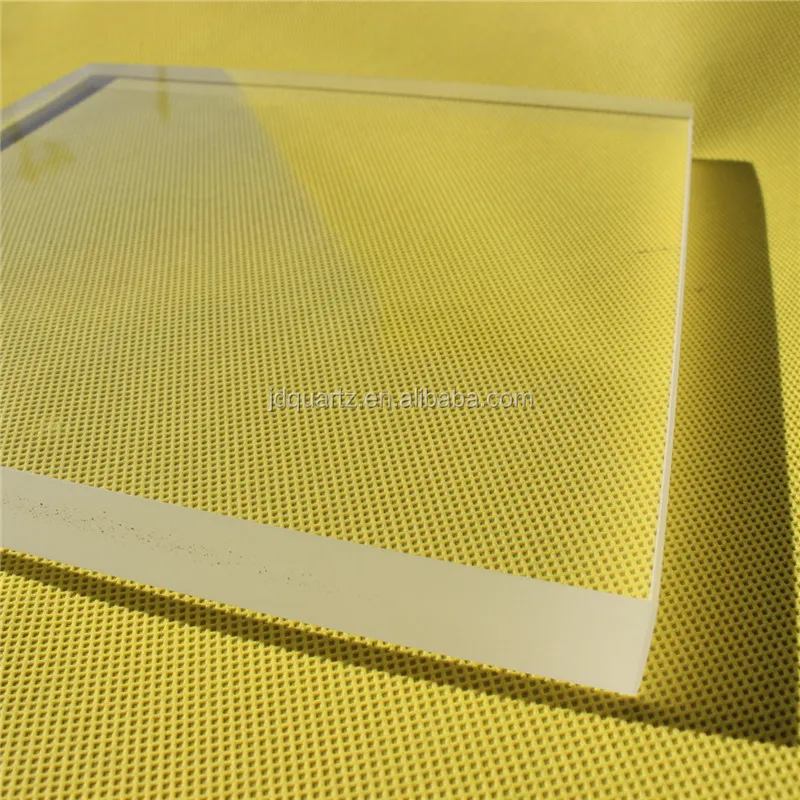 Clear round quartz glass sheet