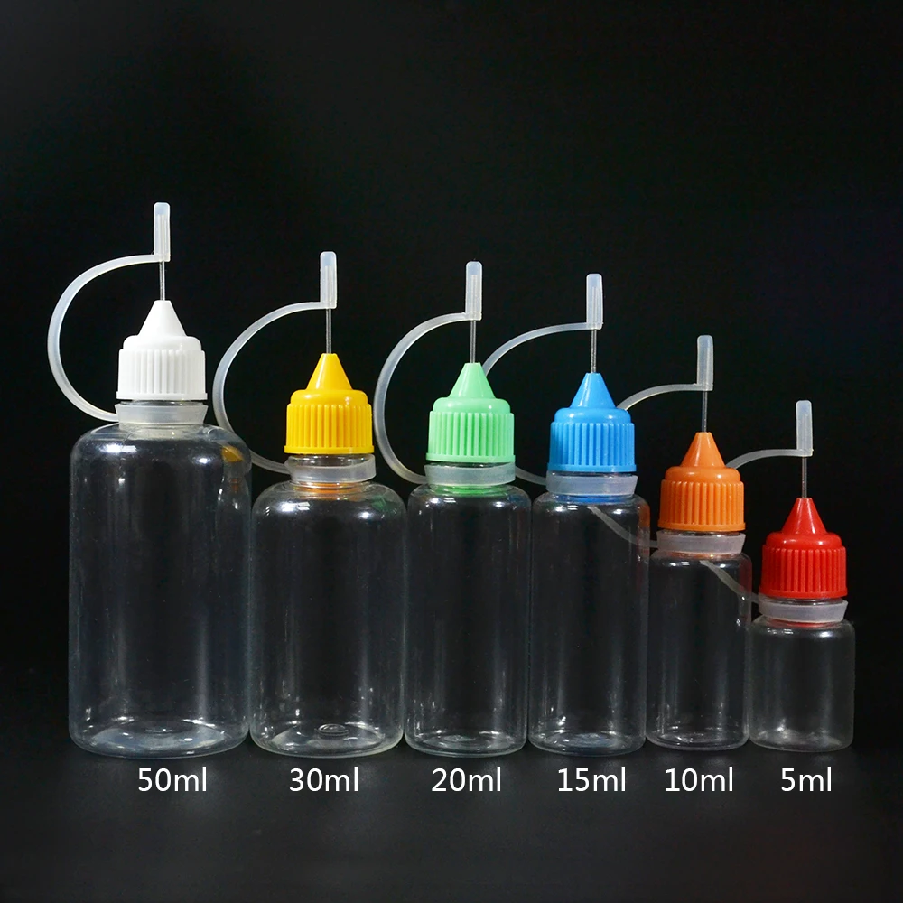 PET 2 oz 60ml 4 oz 120ml 5oz 150ml plastic Glue Applicator Needle Squeeze Bottle for DIY Craft Painting