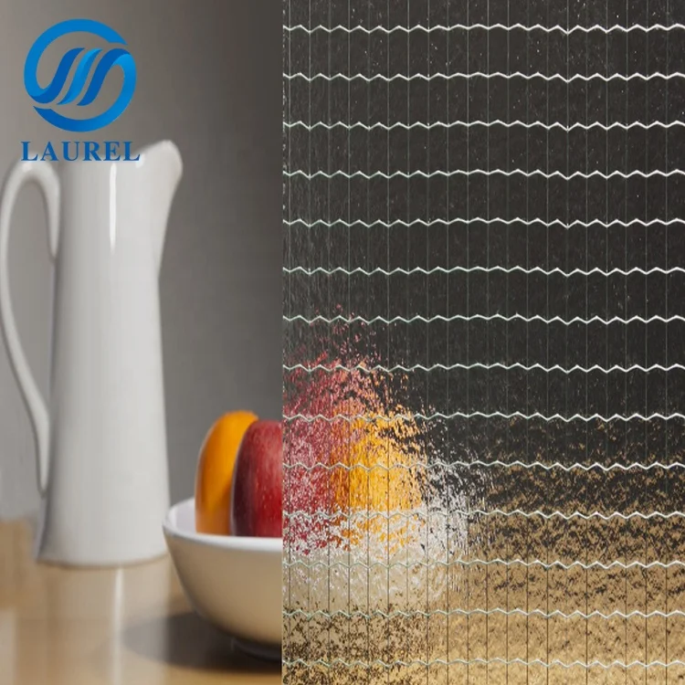 Competitive price 6mm Wired Patterned Glass for door