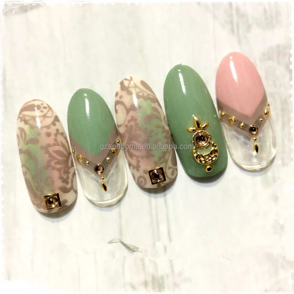 Korea 3d fake nails fresh false finger nails glamour nails