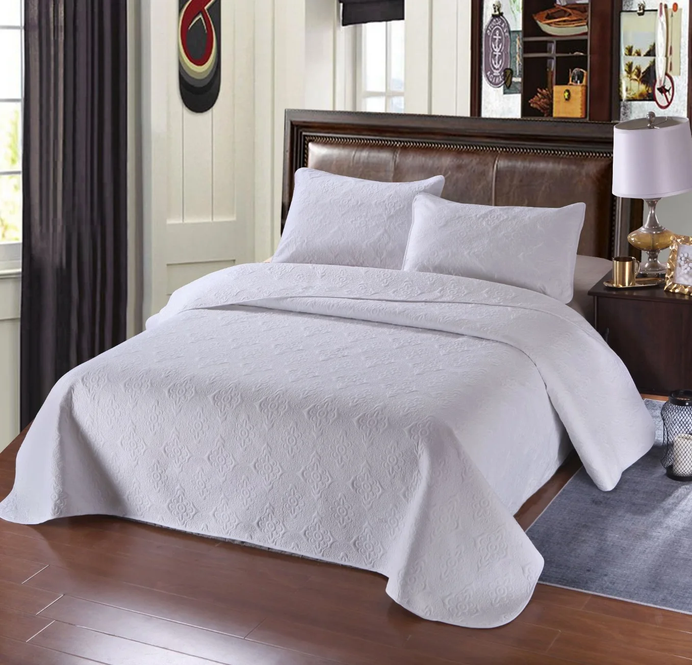 
Classic Bed Runner Cotton Bed Spread - Hotel Decoration Cushion - duvet cover square pillow 