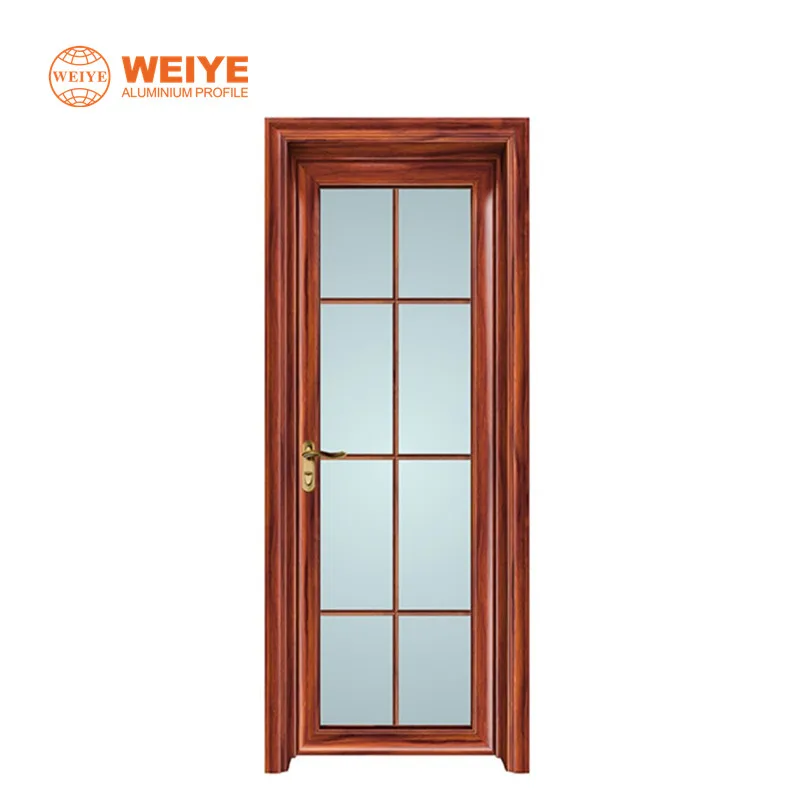 2020 Myanmar new style double glass aluminum door side hung swing door profile frame