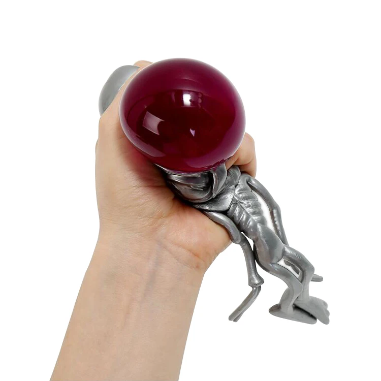 New coming Halloween gift toy extraterrestrials skull squishy toy press stress release ball