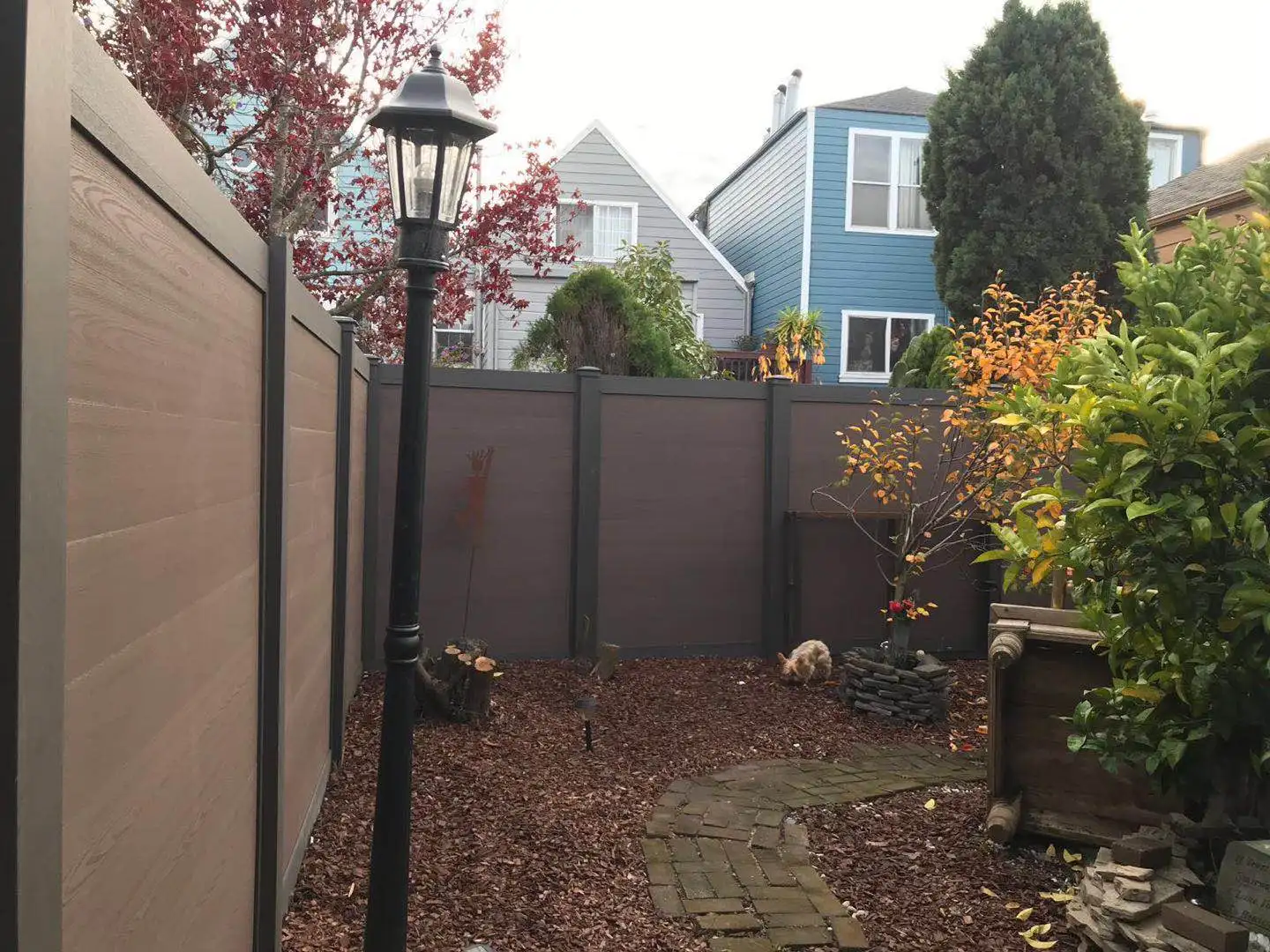 easy installation composite wood privacy garden wpc fence better than vinyl pvc fence