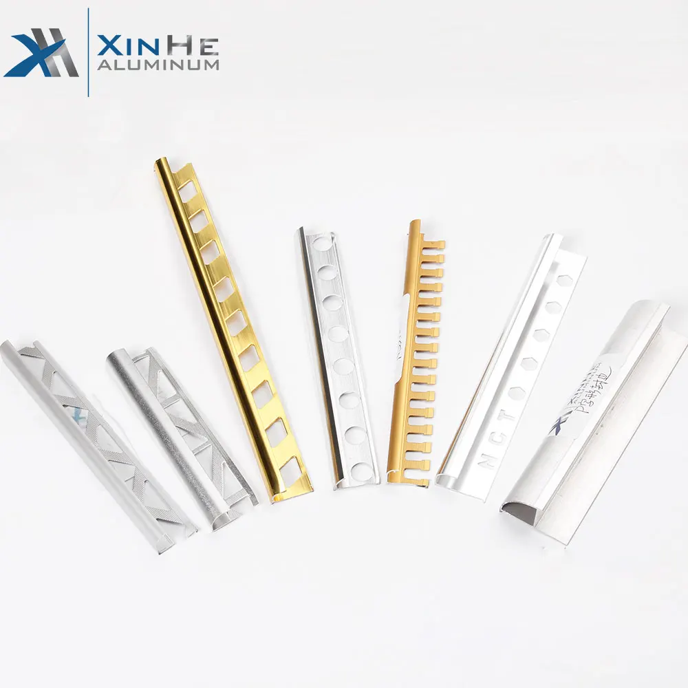 Aluminium Profile Tile Edge Strip Trim Exterior L Shape Decorative Metal Trim For Furniture