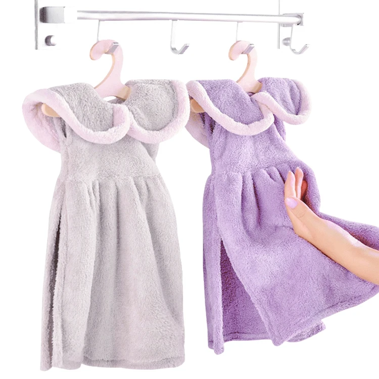 Фабричное волокно Волшебная Химчистка для кухни Ванная комната коралловый бархат мультфильм детское полотенце для рук тряпка из микрофибры