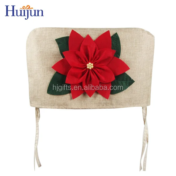 Wholesale high quality Christmas decoration jute flet stretch banquet chair cover