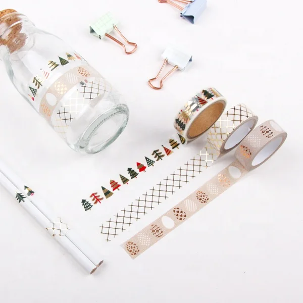 Christmas Easter Holiday Designs Refined Gold Foil Washi Tape
