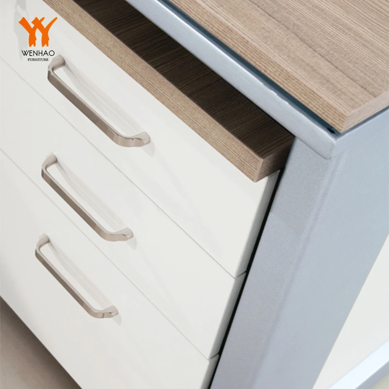 WENHAO aluminum office partition 4 seat office workstation cubicle