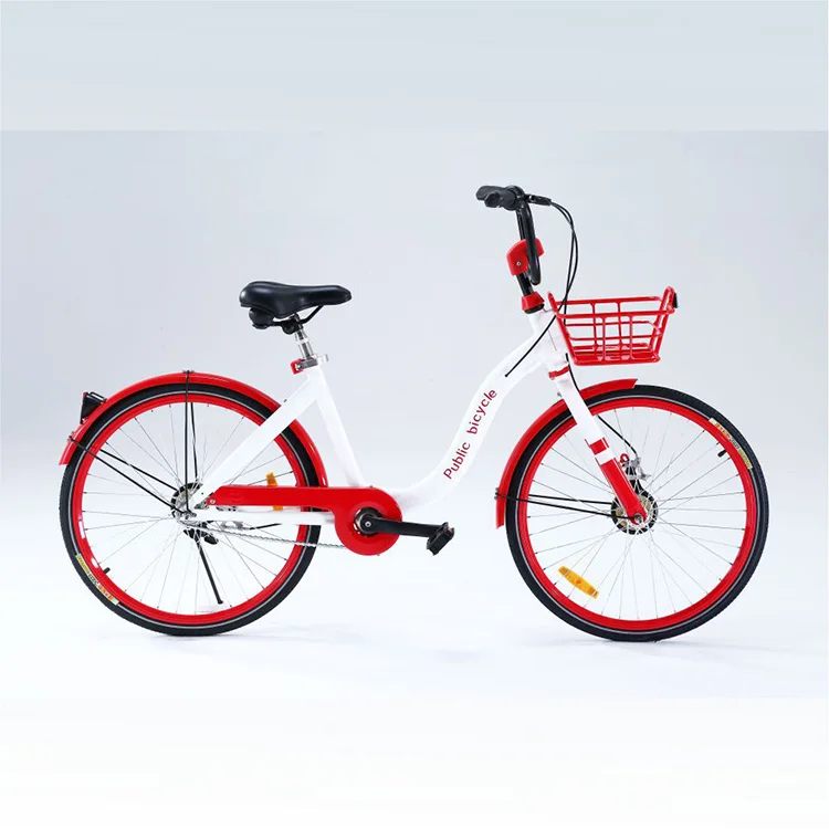 City Rental Single Speed Bicycle with GPS Smart Lock Public Bike Sharing Three Speed Features