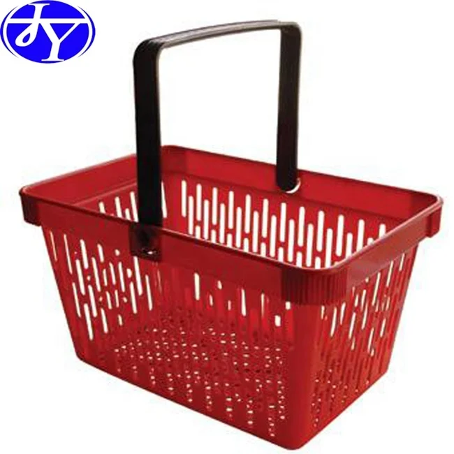 green color New plastic shopping basket supermarket plastic shopping basket plastic grocery basket