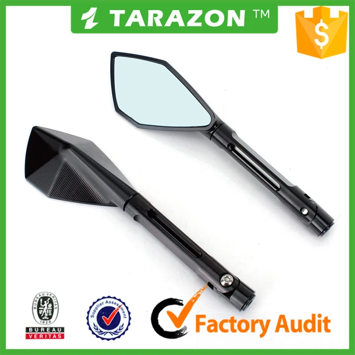 Universal CNC Aluminum Motorcycle Rear view Mirrors For Kawasaki Suzuki Triumph Rizom Style