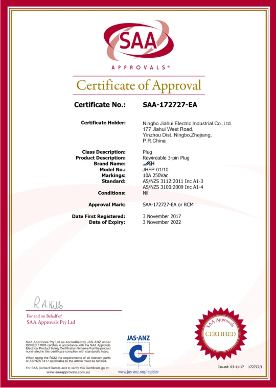 10A 250V Australia Standard Male Flexible 3 Pin Male Transparent Plug