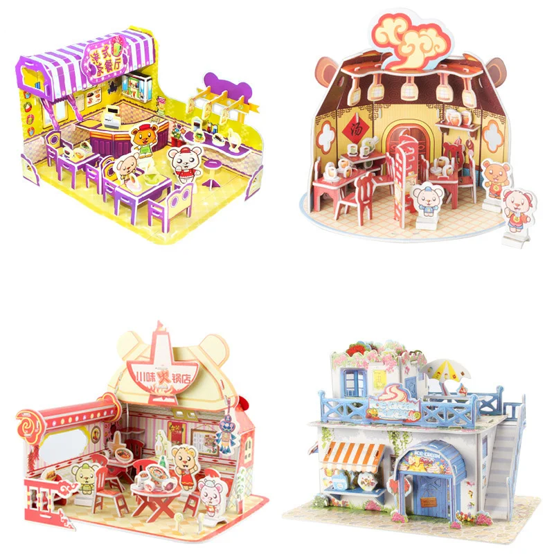 intelligent toy jigsaw puzzle 3d puzzle paper model