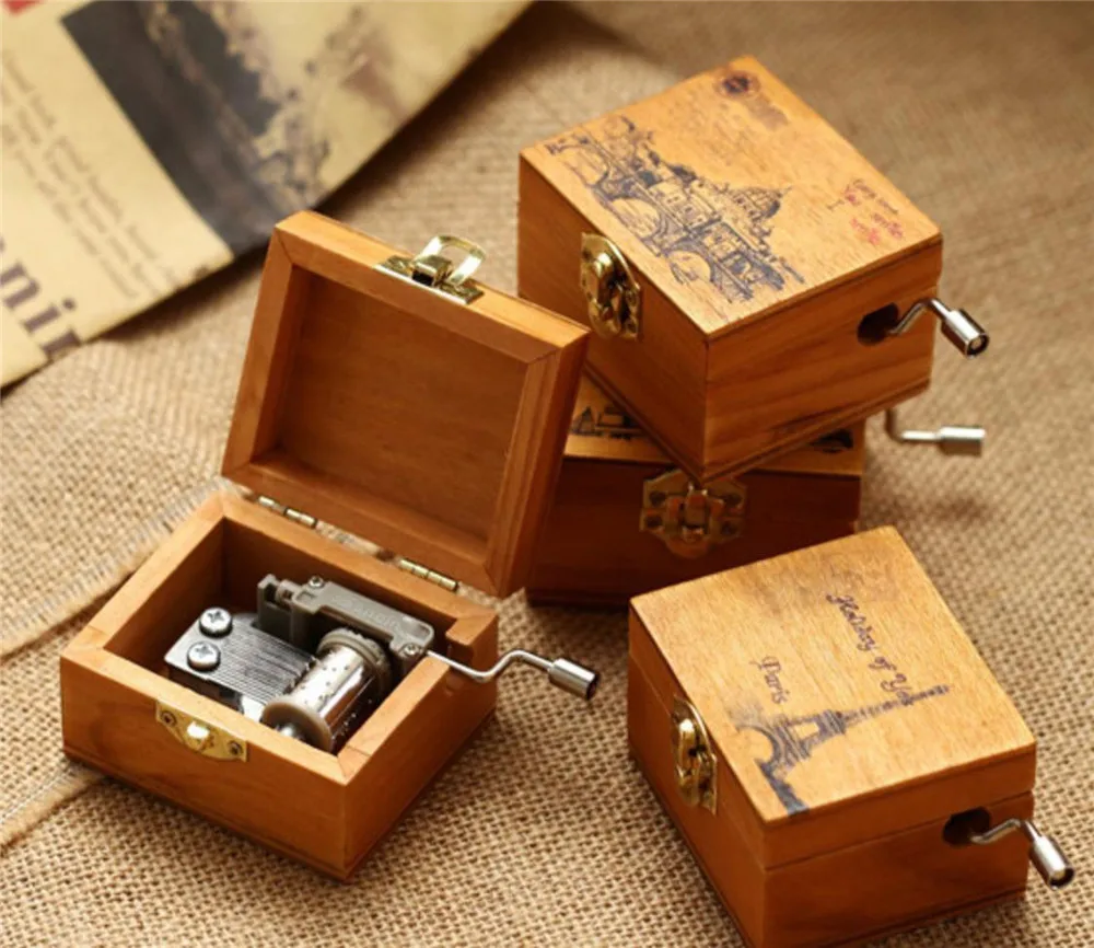 Personalizable Wood Musical Box