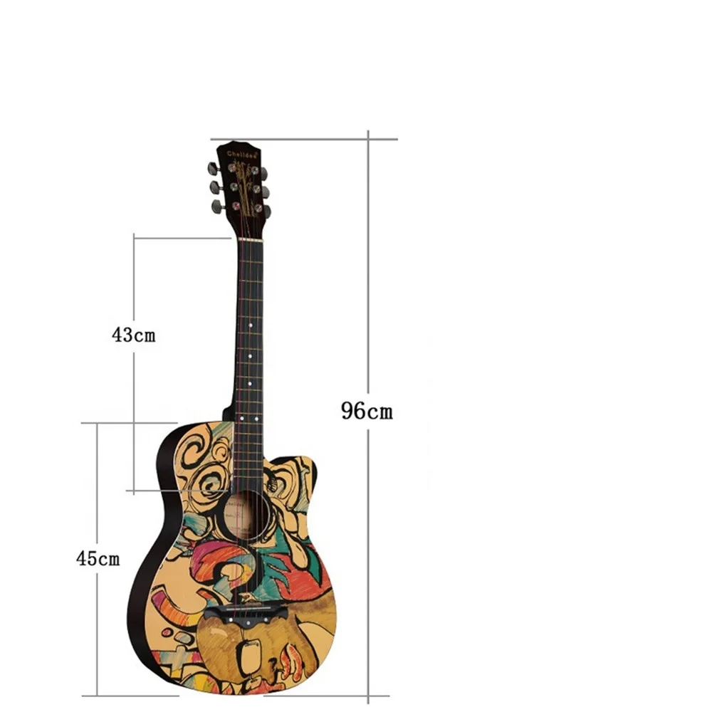 38 inch guitar color graph personality guitar beginner practice guitar student wholesale