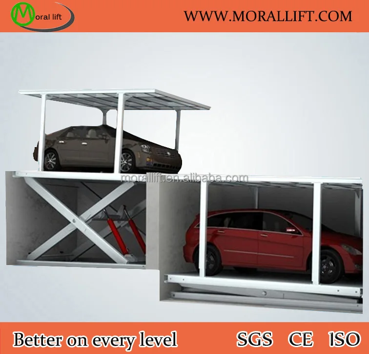 CE Low Cost Vertical four post two floor Car parking Lift