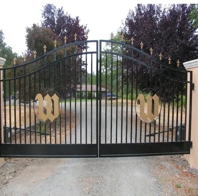 Sliding Gate Wireless Control Electrically Operated Steel with Motor Hot-dip Steel Metal High Quality Garden Fence Powder Coated