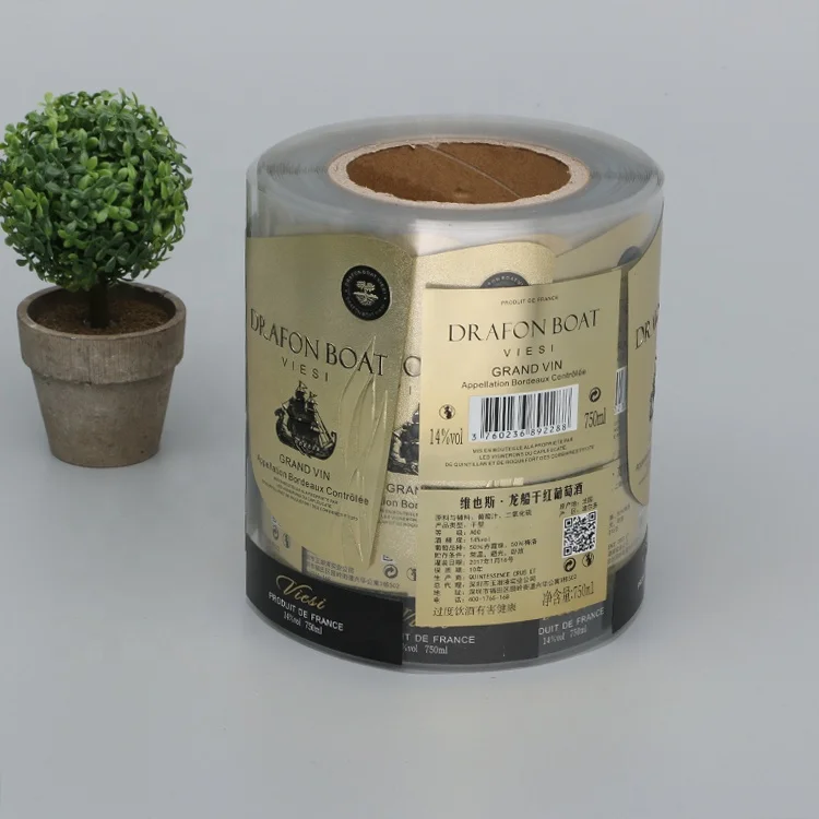 Manufactory Wholesale Custom Self Adhesive Sticker PET Material Label For Wine Bottle