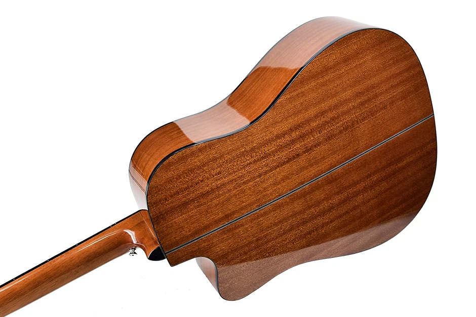 Stringed instrument wholesale price plywood Kaysen OEM brand 12 steel strings electric acoustic cutaway guitar  with EQ