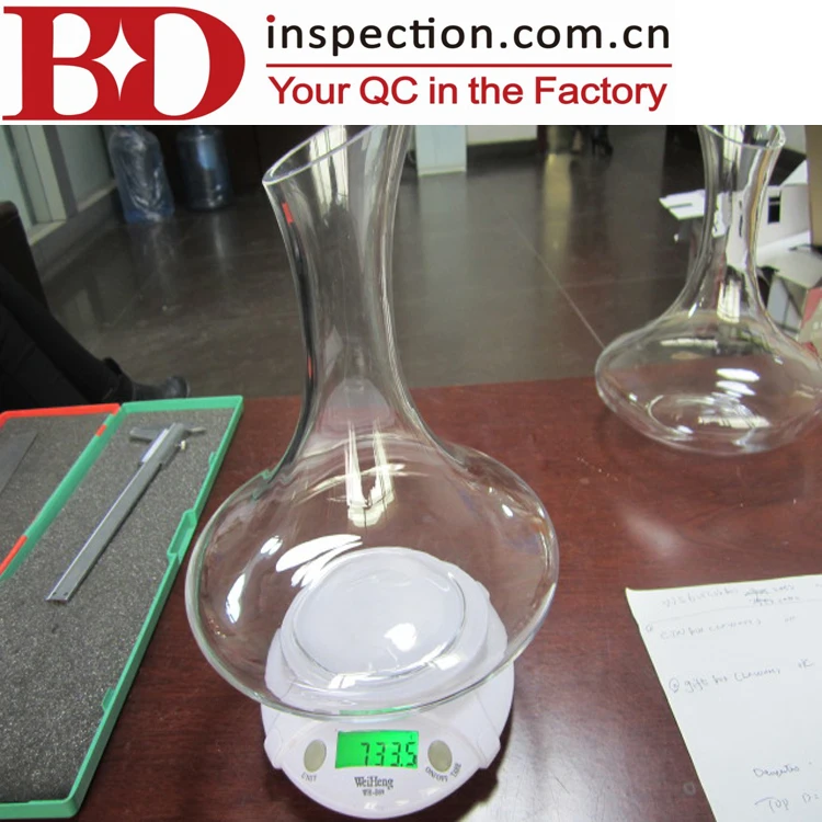 Professional QC Quality Inspection Services wine glass quality control Product quality inspection in Dongguan