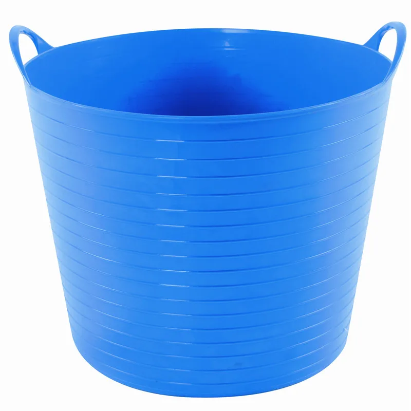 Plastic bucket, flexible tubtrug, horse pony feed buckets Plastic Fashion Basket for Storage Bathtub Bathing Barrel Plastic